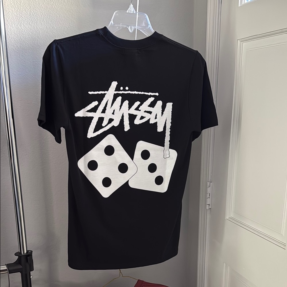 Stussy Dice Black and White Short Sleeve Tee